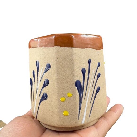 Hand Made Mexico Pottery Coffee Mug Cup Brown Textured Ceramic Hand Crafted Set - Picture 16 of 16